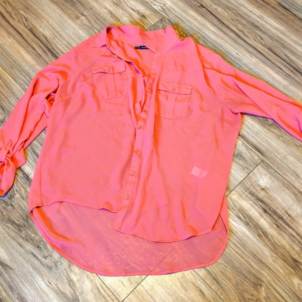 Maurices see through pink blouse. 4x.
